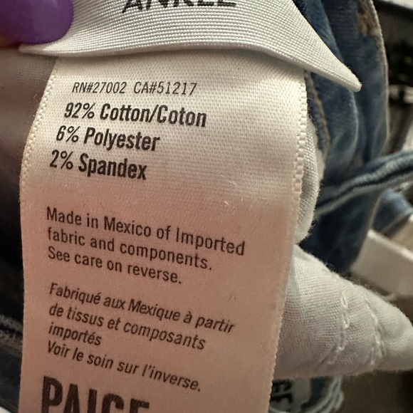 PAIGE Hoxton Ankle in Dezi Destructed distressed skinny ankle jeans 28 - Picture 13 of 13